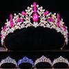 DIEZI Baroque Vintage Princess Queen Bridal Crown Headwear Crystal Tiara For Women Wedding Crown Hair Dress Accessories Zircon