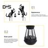 2 Pcs Metal Cat Solar Lights Outdoor Black Cat And Butterfly Yard Sign Waterproof Cat Silhouette Stake Lawn Light for Garden Patio