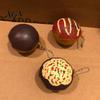 Soft TPR Squeeze Toy with Hanging Chain Simulated Octopus Meatball Shape Portable Keychain Stress Relief Ball Material Pinching Decompressing