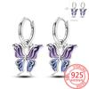 Pink Series Romantic Flower Butterfly Unicorn Tulip Geometry 925 Silver Earrings Boutique Fine Jewelry Gifts for Women