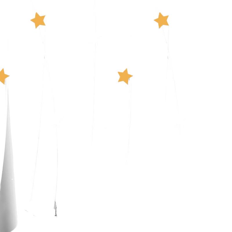 Handun Starry Sky Shower Curtain with Adjustable Rod