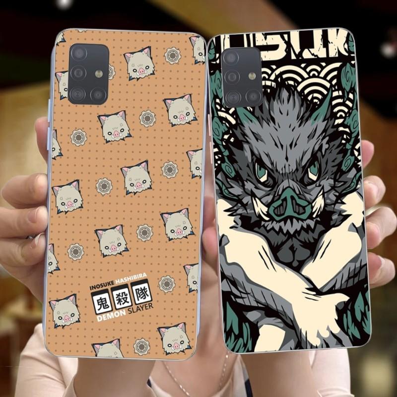 

Ghost Slayer Phone Case For Huawei P50 P40 P30 Pro Mate 40 30 Pro Nova 8 8i Y7P Honor Transparent Phone Cover Huawei P50 Pro