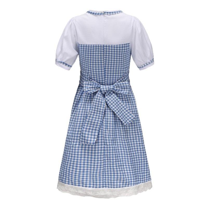 Halloween Zauberer von Oz Dorothy Blau Kariertes Kleid Pastorales Dienstmädchenkleid Aufführungskostüm