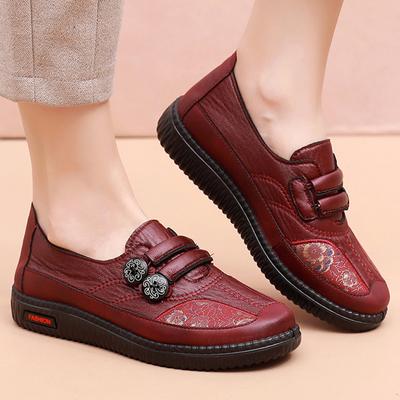 Modă Femei Modă Casual Talpă Moale Piele Toamnă Nouă Rezistentă la Uzură Casual slip-on Vârstă Mijlociu și Vârstnici Antiderapant Pantof Casual