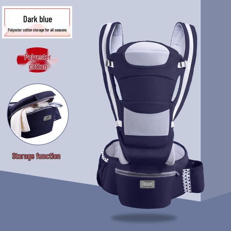 Multi-Function Baby Carrier with Waist Stool for Horizontal and Back Carry
