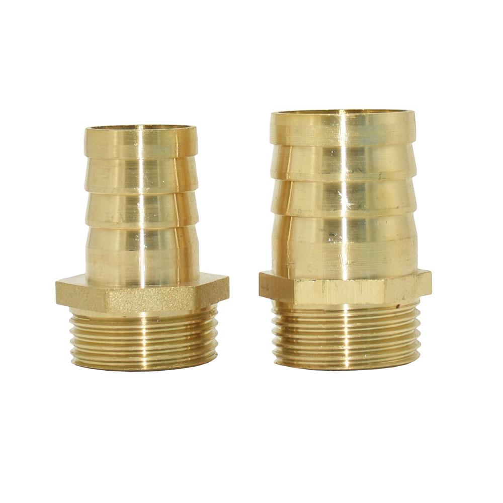 Brass 1/8 1/4 1/2 3/8 3/4 1" Male Thread To 4/6/8/10/12/16/20/25/32mm Hose Barb Connector Copper Pipe Fitting Coupler