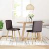 VidaXL Chaises à manger lot de 2 marron foncé tissu, chaise, chaise de salon, chaise d'accent, chaise de cuisine, siège de 4101259