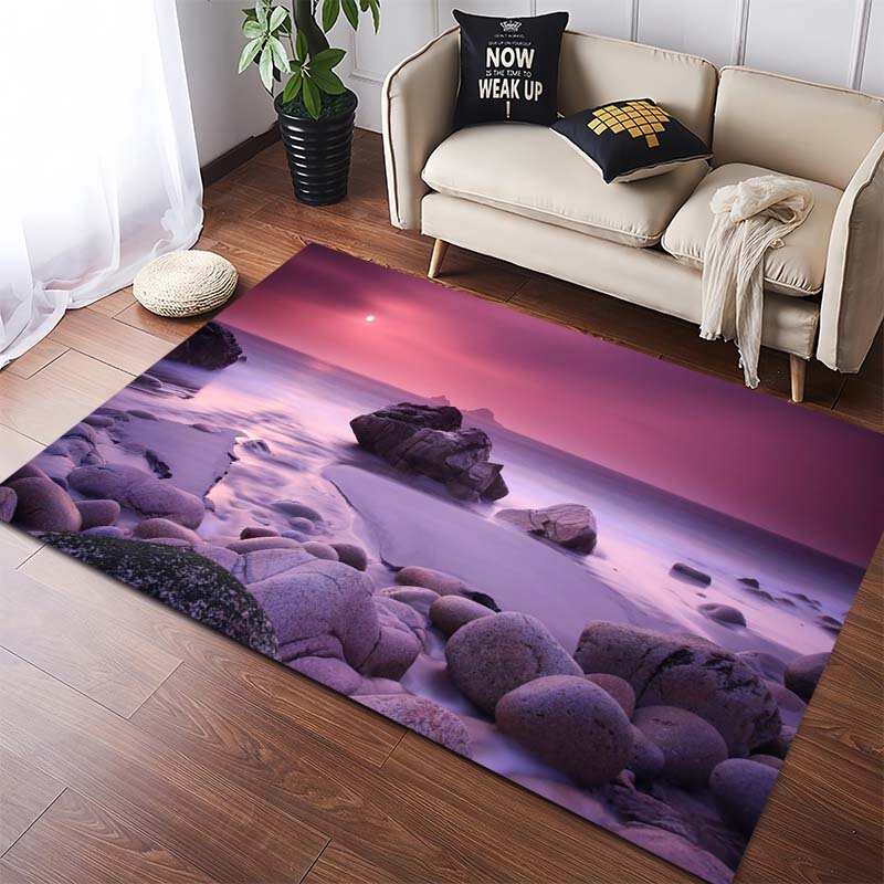 Private Jet Above Clouds Area Rug, Non-Slip Floor Mat for Living Room