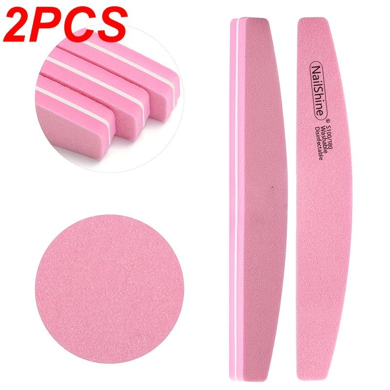 

2/10Pcs dual-sided sponge nail buffer blocks, colorful sanding buffing strips, professional manicure and pedicure tools Pink