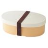 Kakusei Bento Made In Oval Microwave and Dishwasher Colored 1 Box, Japan, 500ml, Shape, Safe, White, Tier, Resin, TW-31