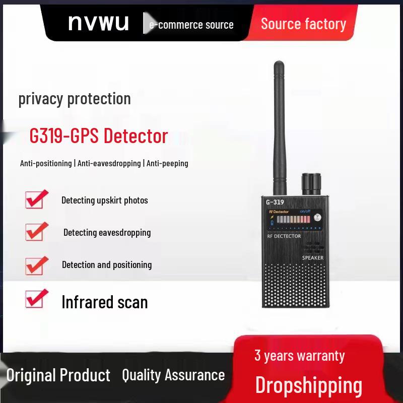 G319 Wireless Signal Detector: Anti-eavesdropping, Hidden Camera, and GPS Detection Device 101x50x20mm