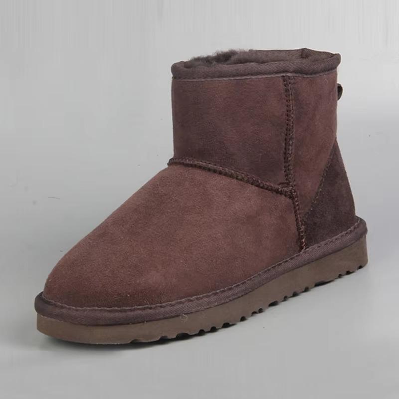 Women's Snow Boots 100% Genuine Sheepskin Leather Ankle Warm Winter Shoes Large Size 35-44 for Wholesale/Retail