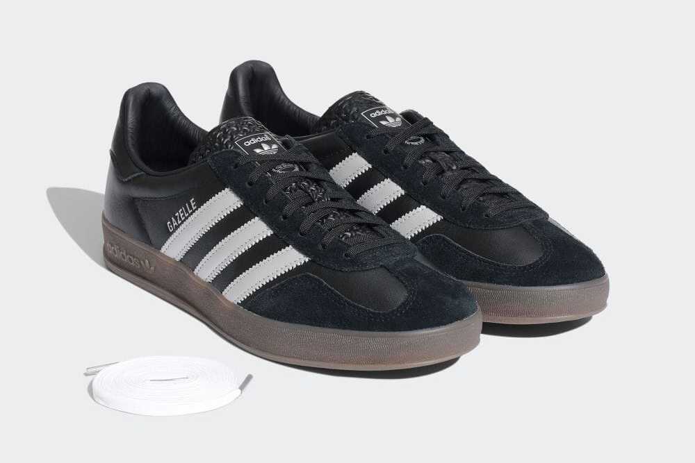 JH8837 Adidas Gazelle Indoor Core Black Matt Silver Gum (Men's)