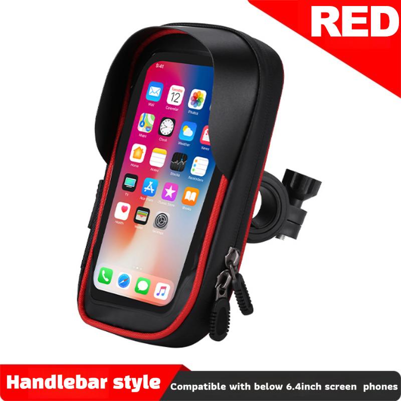 

Водонепроницаемый держатель для телефона на велосипед, вращение 360°, чехол с сенсорным экраном 4,5-6,4 , крепление красный