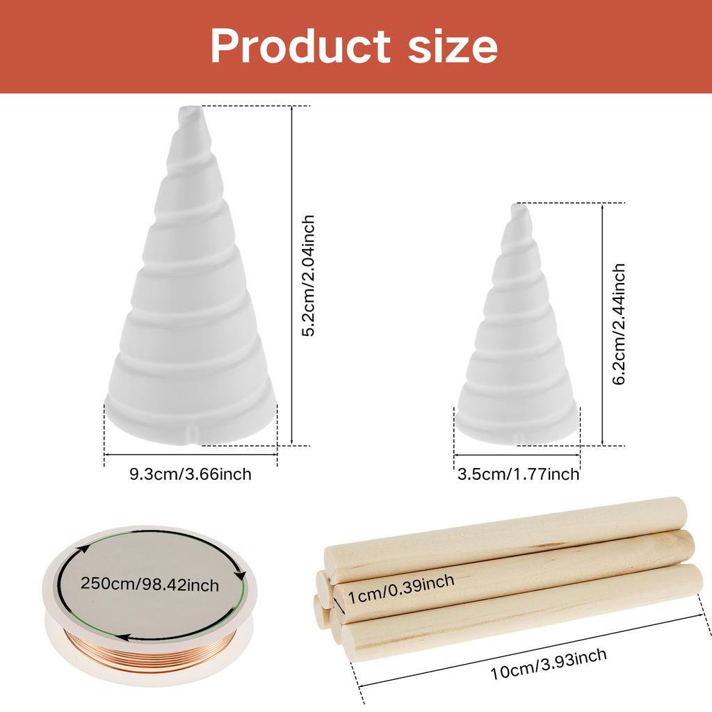 2Pcs Gardening Coil Winding Jig Reusable Copper Antenna Making Tool with Coil & Wooden Sticks for Home Electroculture Gardening