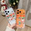 Christmas Gift Glitter Powder Dynamic Liquid Quicksand Santa Claus Case for iPhone 17ProMax 16 15 14 13 12 Pro Max Bling Cover