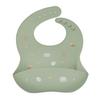 noüka Platinum Silicone Baby Bib Dino Adjustable Mealtime Apron with Wide Pocket Dishwasher Safe
