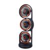 Ventilatore da Scrivania USB Ricaricabile Portatile a 3 Teste con Diverse Impostazioni di Velocità Luce per Studio Lavoro Esterno