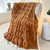 Cozy Soft Faux Rabbit Fur Throws Blanket for Couch Spring Autumn Warm Slub Velvet Bed Blanket Lightweight Office Nap Plush Plaid