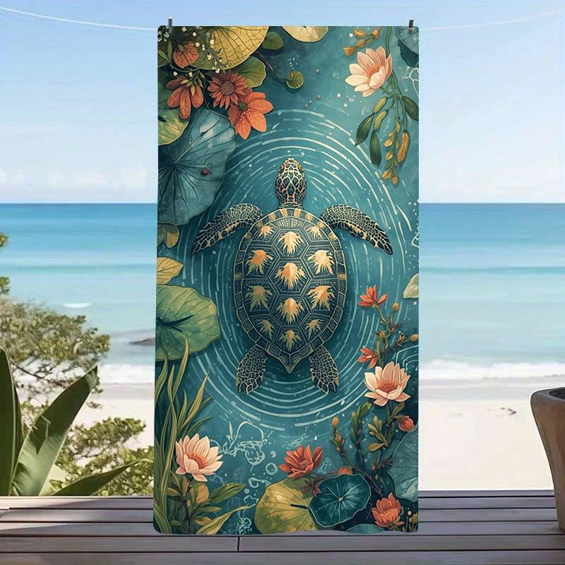 Ocean Sea Turtle Microfiber Beach Towel Quick Dry Sand Free Swim Blanket Highly Absorbent Bath Towels For Outdoor Surf