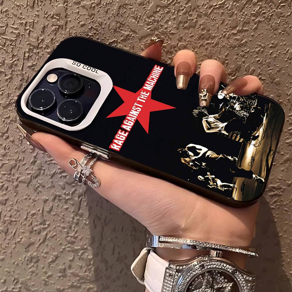 R-Rage A-Against T-The M-Machine Band Phone Case Color Silver Shell For IPhone 17 16 15 14 13 12 11 Pro Max Plus