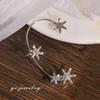 Women Fashion Versatile Snowflake Zirconia Ear Hanger No Earhole Ear Clip Adjustable Surrounding Earstuds Advanced Sense Decor