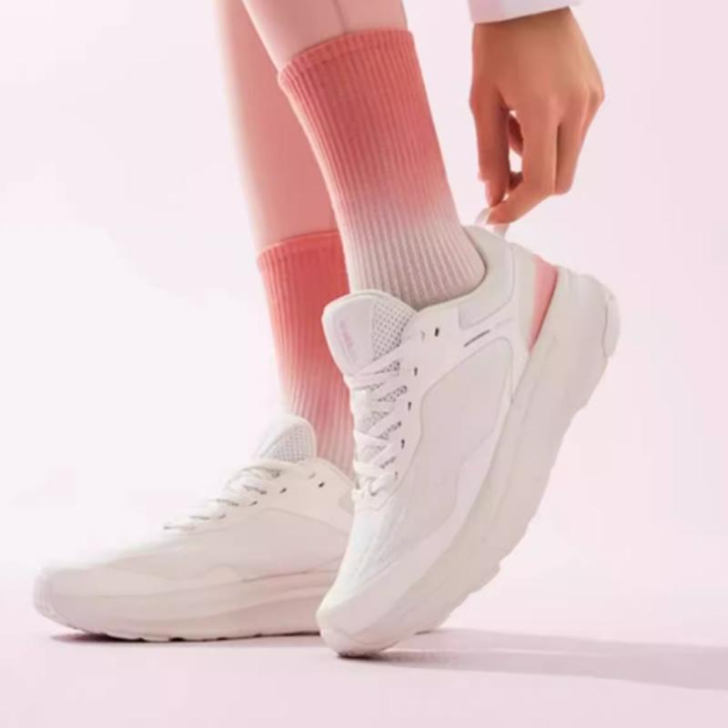 New Anta Divine Travel 9 Slip Resistant, Abrasion Resistant, Breathable Low Top Casual Shoes Women's White Pink 122447718-1