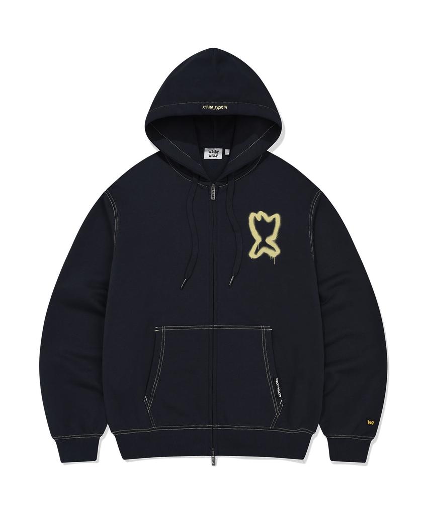 Wacky Willy Big Kiki Zip-Up Hoodie Navy