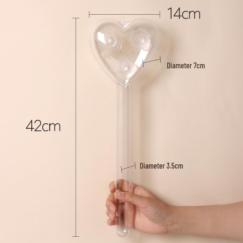 Heart-Shaped Magic Wand Acrylic Plastic Bouquet Gift Box with Fresh Flowers for Floral Art DIY