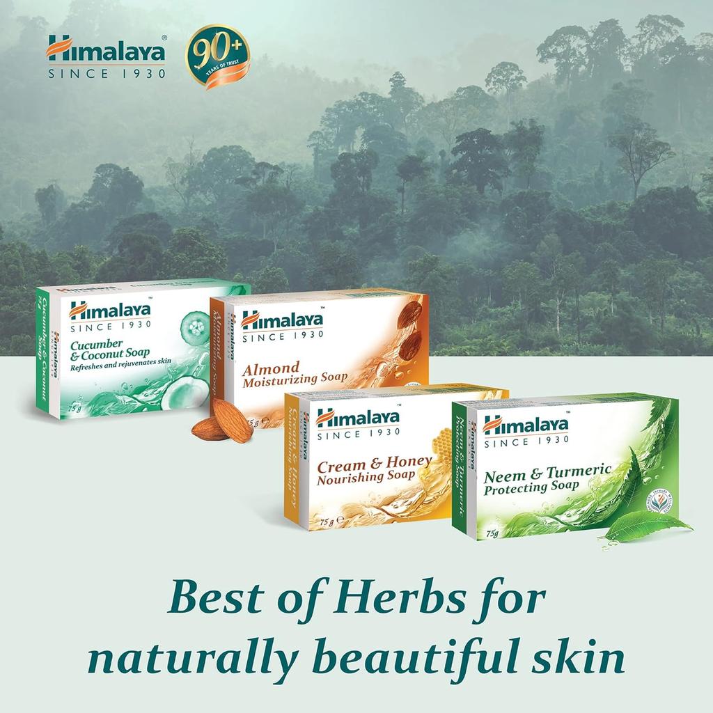 Himalaya Herbals Neem And Turmeric Soap 75g | Protecting Bar For Gentle Cleansing, Moisturizing, Soothing And Refreshing Skin Care