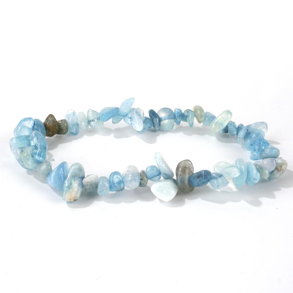 Natural stone bracelet beaded natural gravel elastic stacking wearing versatile high-end light luxury hot-selling bracelet