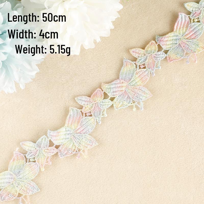 Water-Soluble Embroidered Cartoon Flower Lace Patch for DIY Clothing