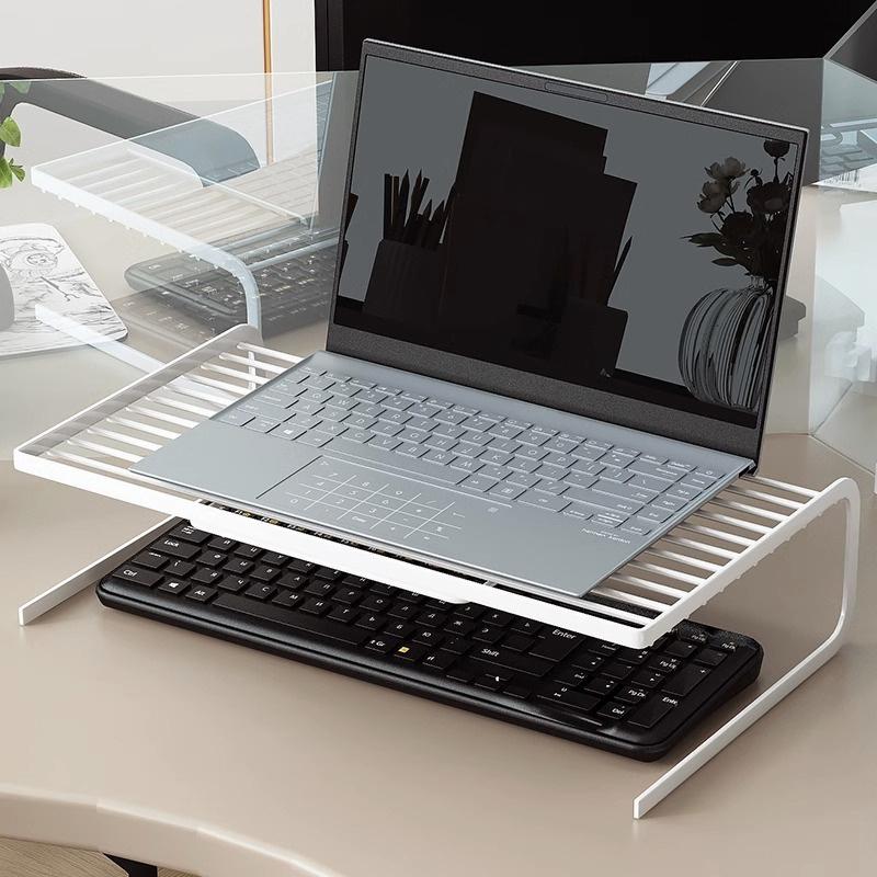 Computer Monitor Stand Bracket Pc Screen Rack Laptop Cooling Holder Desktop Keyboards Mouse Storage Organizers For Macbook