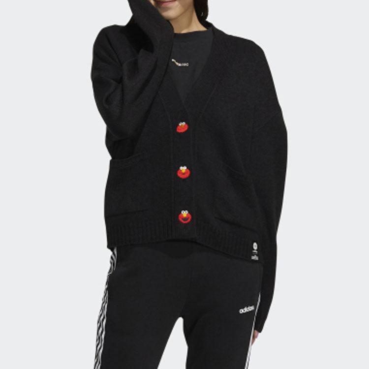 Adidas Neo Sesame Street Spolupráce Kreslený Grafický Sportovní Pletený Top Dámské Topy Černá HD7282