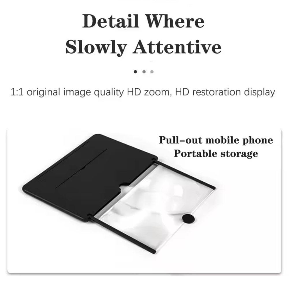 Phone Screen Magnifier Amplifier HD Phone Holder Screen Amplifier Video Phone Amplifier Screen Phone Projector