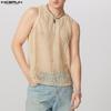 INCERUN Men Summer Hollow Sleeveless Vest Casual Loose Party Beach Net Yarn Tank Tops