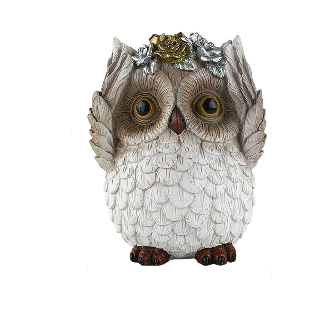 Resin Hører Ikke, Ser Ikke, Sier Ikke, Uglepynt, Skrivebordsdekorasjon