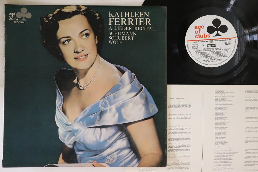 LP Record KATHLEEN FERRIER  A Lieder Recital Record 3 ACL307 ACE OF CLUBS 1968 UK Classical Used