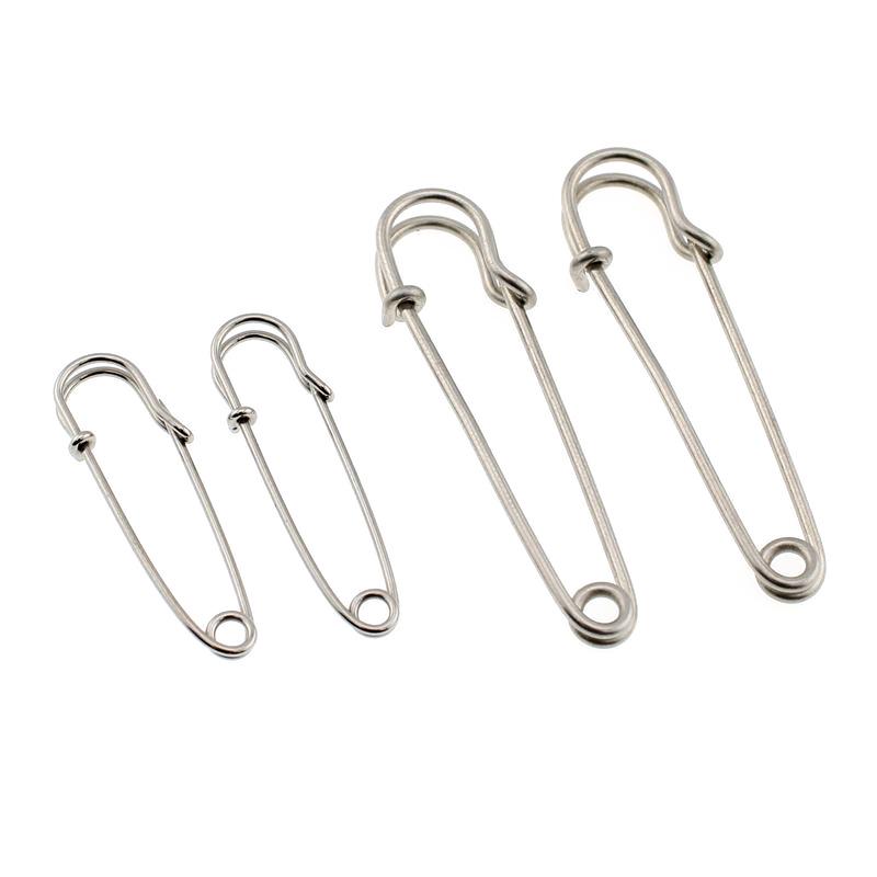 Large Stainless Steel Safety Pin Brooch for Scarves, Sweaters, and Shawls – DIY Clothing Accessory