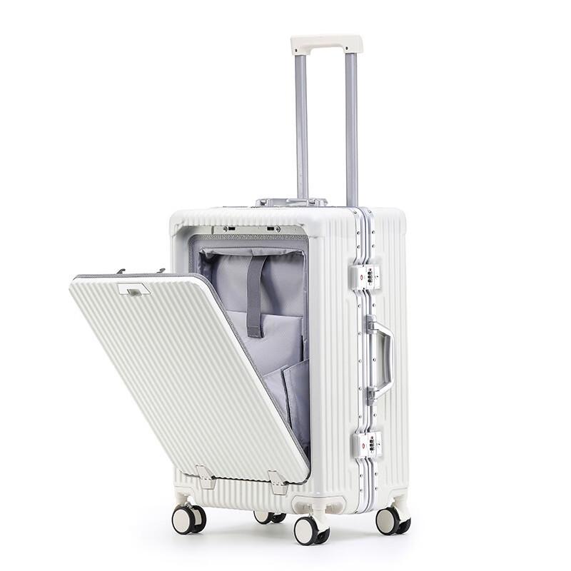 OEING Front-Opening Aluminum Frame Luggage 24-inch