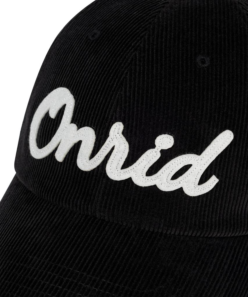 ONRIDPROJECT Applique Logo Corduroy Ball Cap - Black