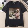 Funny Housewife Cat TShirt Vintage Cat Gen Z Joke TShirts Funny Kitty Cool Short Sleeve Tshirts Unisex Funny Clothing Tops