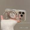 Applicable to Apple 17promax mobile phone case with bracket new iphone16 personalized cartoon polka dot dancing cat