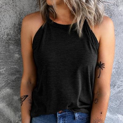 Summer Women's Sleeveless Vest Round NeckCasual Camisole Bottom Top Halter Top