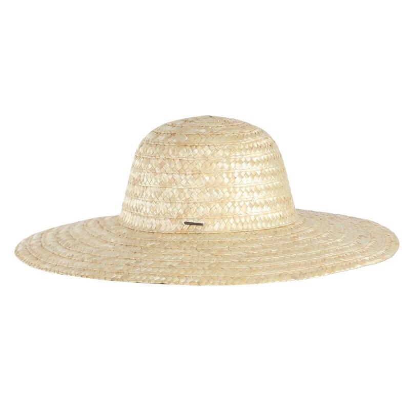 Exsafety Handmade Wide-Brim Straw Sun Hat 49-50cm