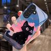 Phone Case  Glass TPU PhoneCase for Samsung Galaxy S26 S25 S24 S23 S22 S21 FE Ultra Plus Dropresistant Cartoon Cat