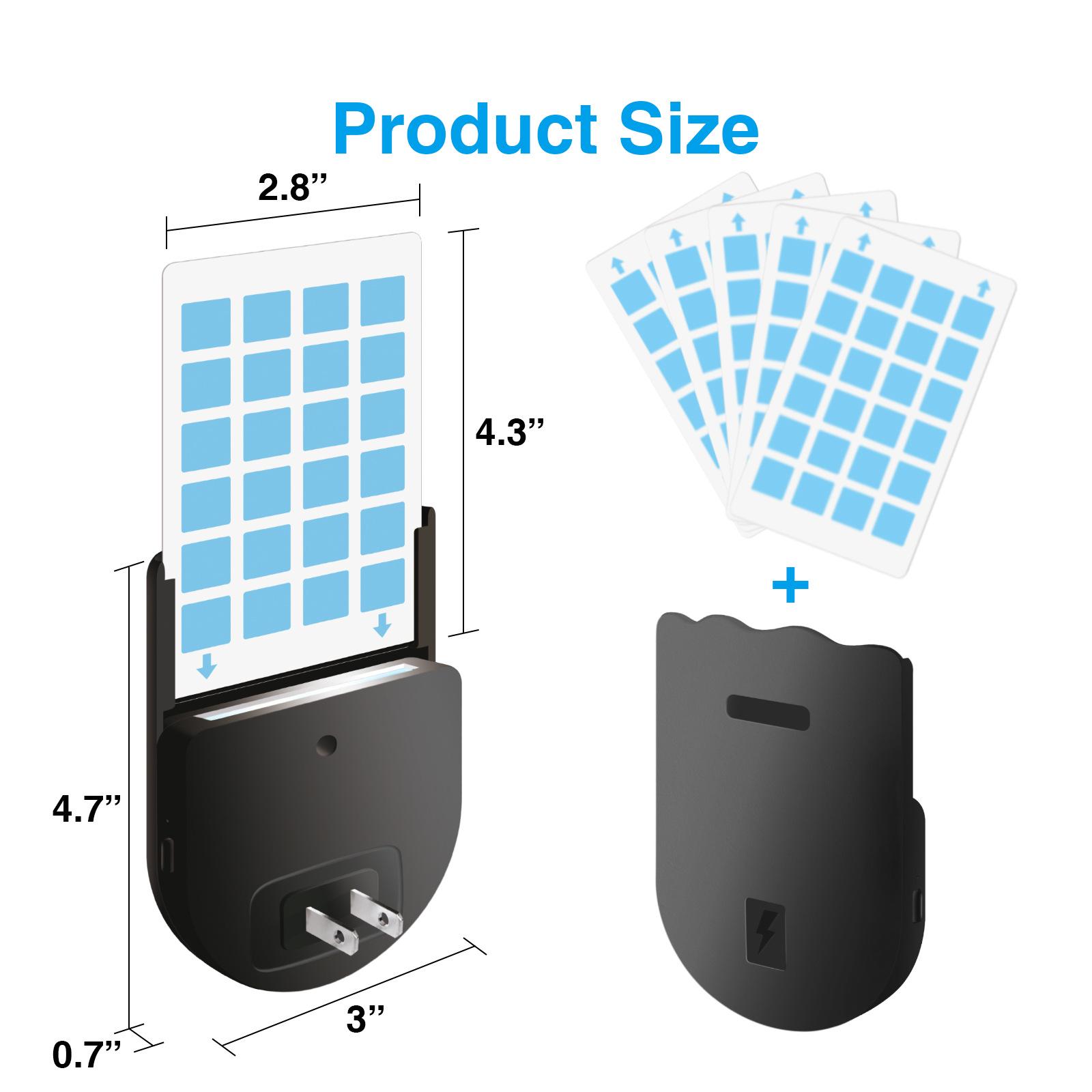 

ZEVO ловушка для комаров и мух для помещений с ночником EU Standard + 20 Sticky Cards (4-pack) чёрный