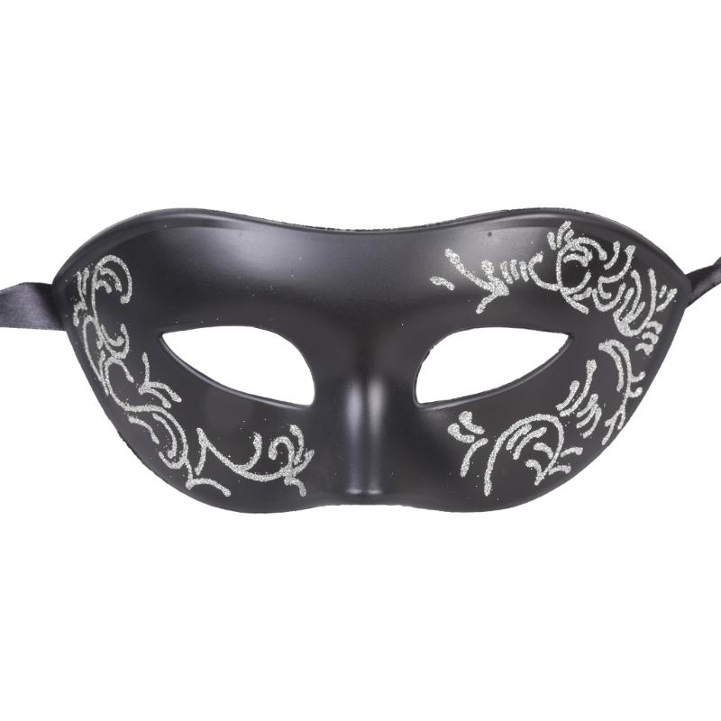 Venezianischer Stil Handbemalte Halbmaske für Kostümpartys Leichter, langlebiger Kunststoff Bequeme Passform Wiederverwendbares Rollenspiel-Accessoire