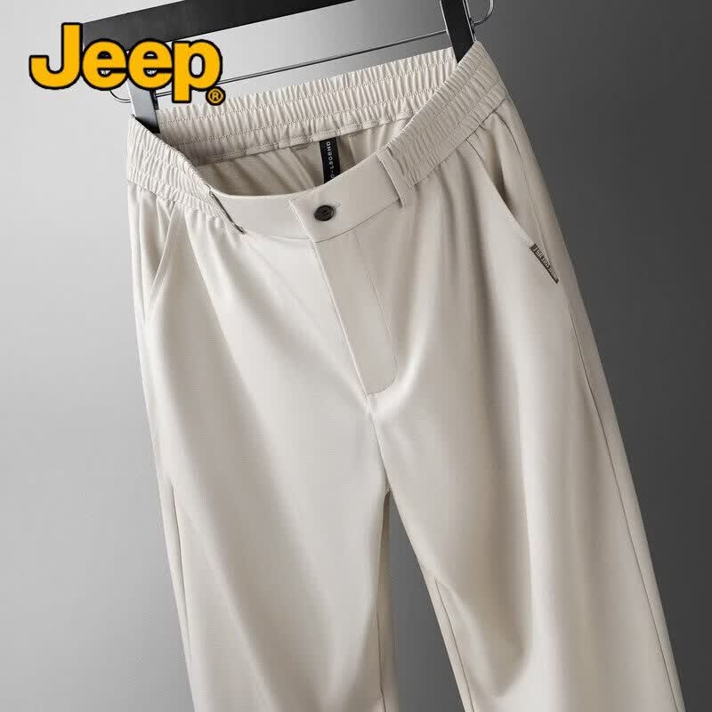 

JEEP Men s Cooling Mulberry Silk Wide-Leg Casual Pants L