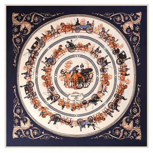 POBING 100% Silk Square Scarf Women Femme Foulard NeckerChief High Quality Silk Floral Scarves Shawl Hijab Office Bandana70*70cm